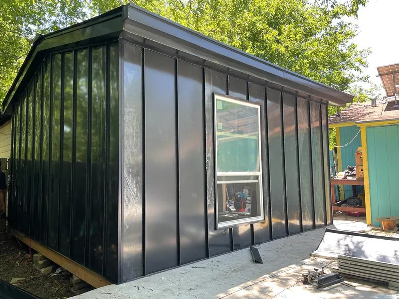 Black standing seam metal wall panels for Metal Roof Installation in Madera Acres